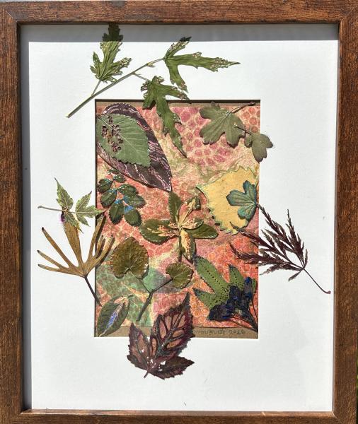 Autumn Leaves Reimagined by Mary Price The pressed leaves combined with patterned background give it a natural, handmade feel.