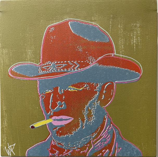 Silkscreen, spray and paint pen