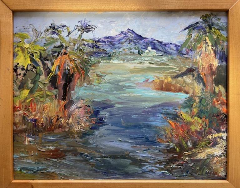 Oil applied with a pallet knife