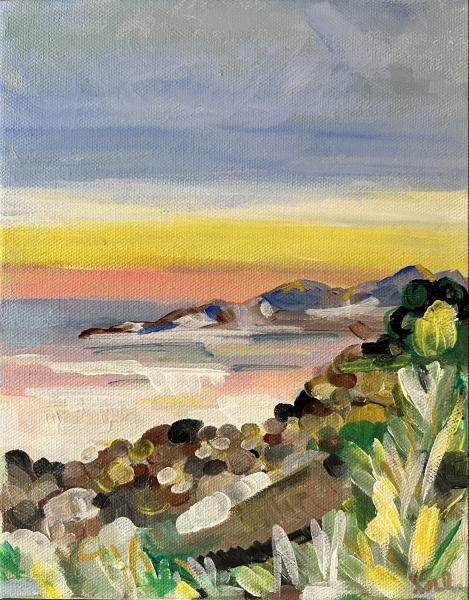 Acrylic image of beach